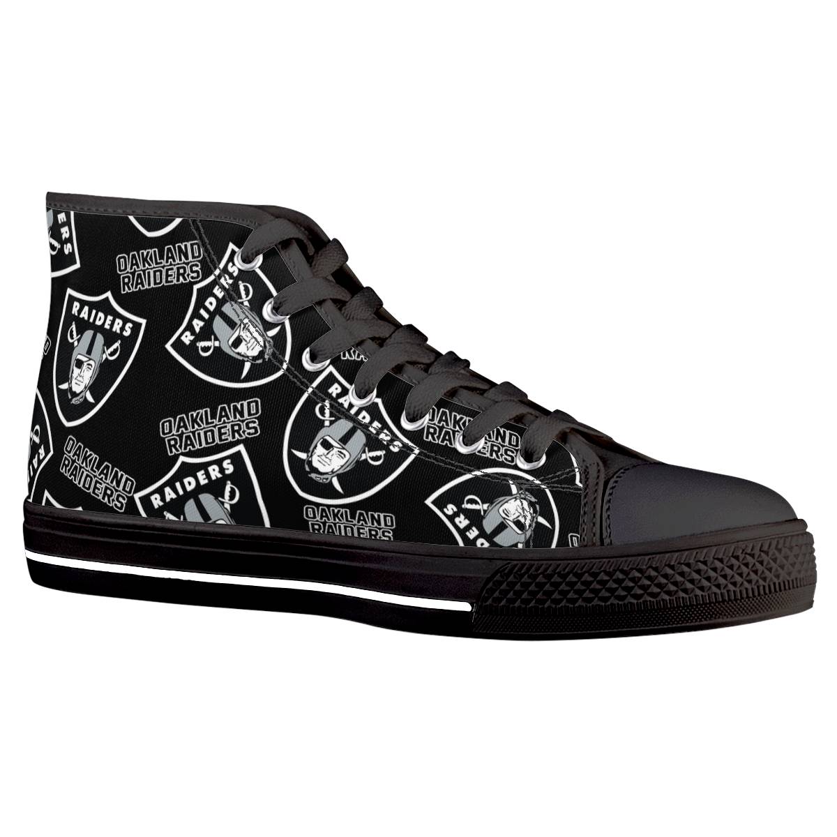 Men's Las Vegas Raiders High Top Canvas Sneakers 005